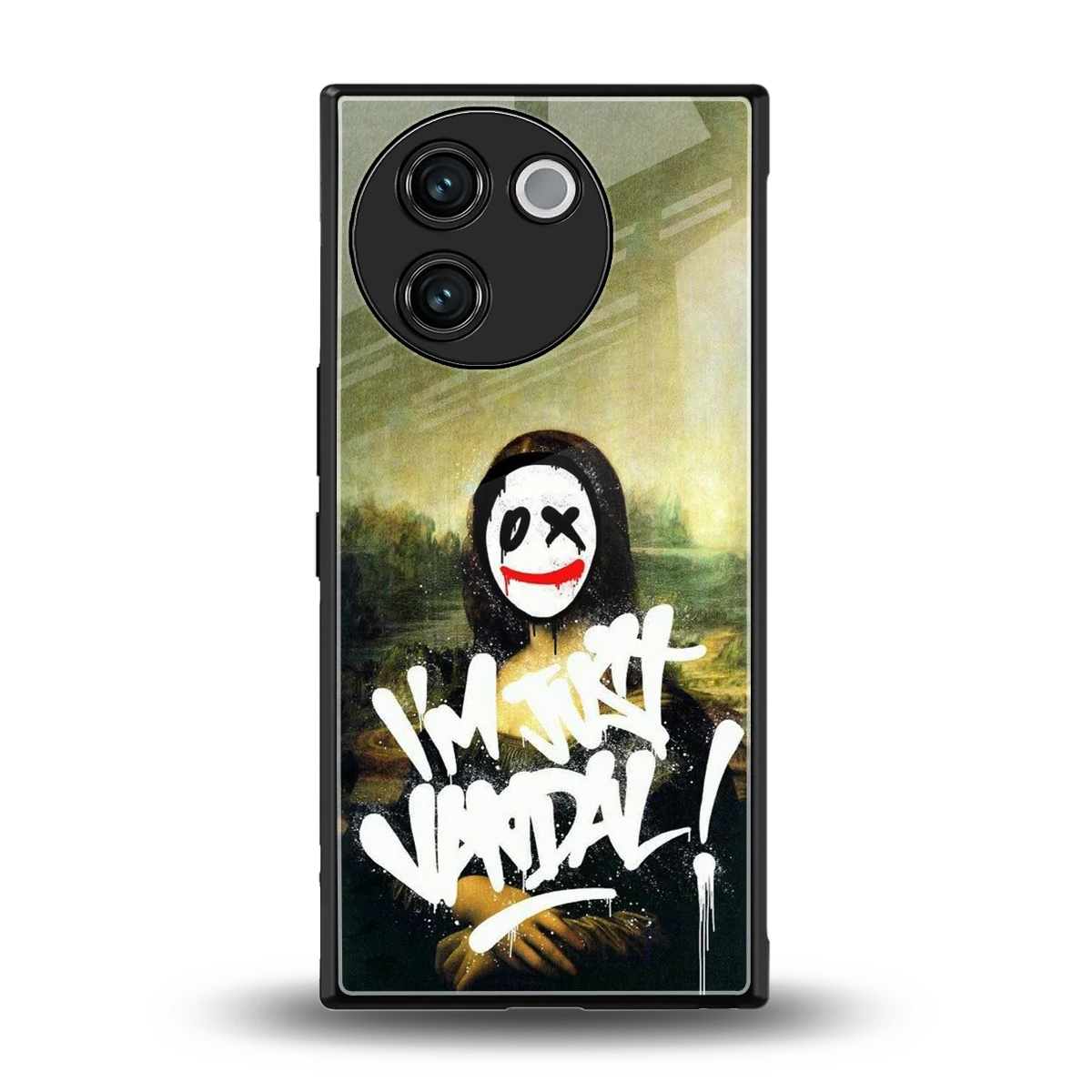 Joker Lisa back phone cover | glass case for vivo v30e