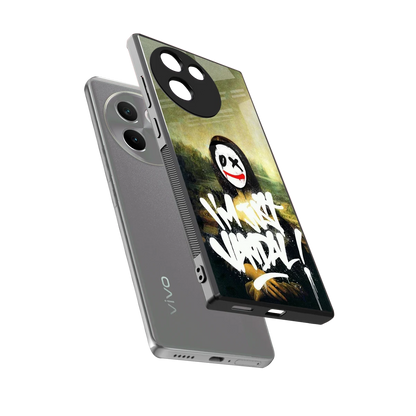 Joker Lisa sleek vivo v30e cover with tempered glass back and TPU edges