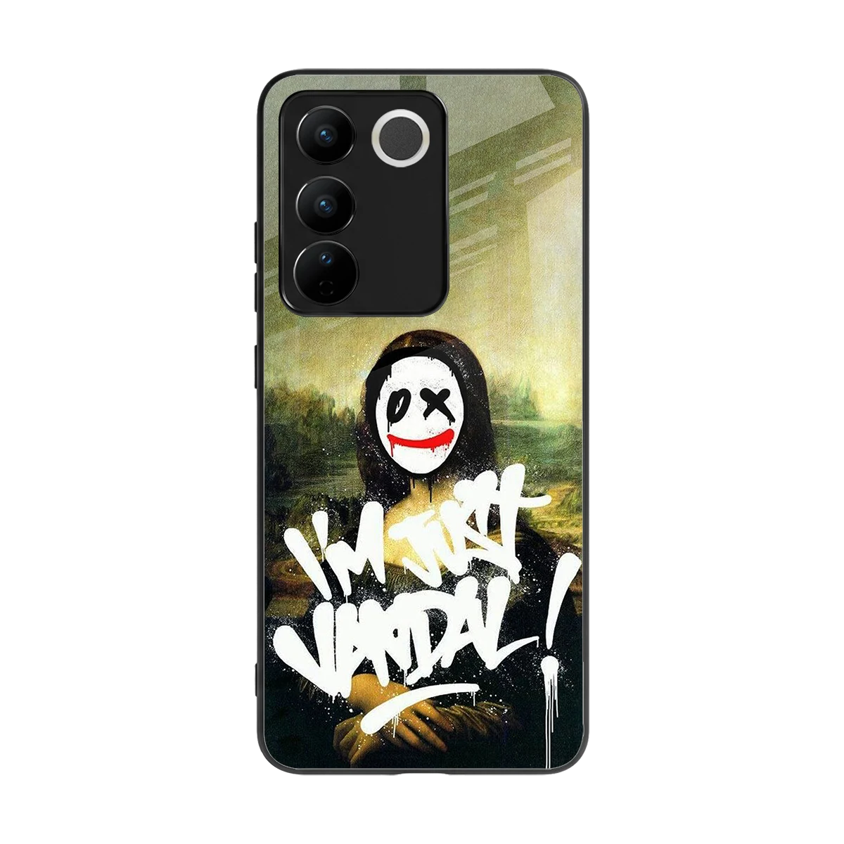 Joker Lisa back phone cover | glass case for vivo v27 5g