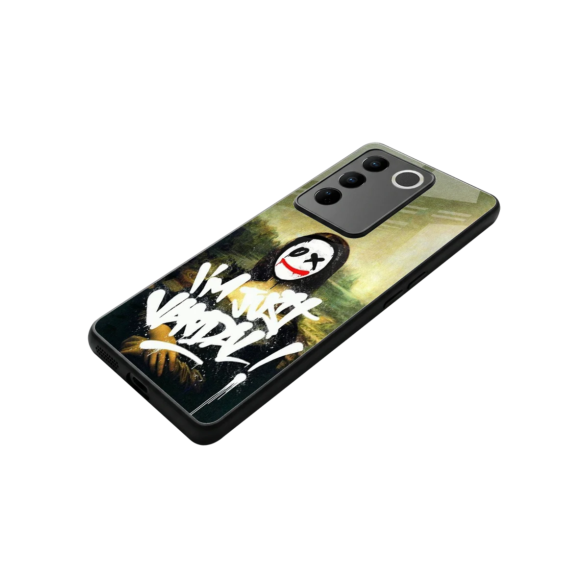 Joker Lisa stylish phone case for vivo v27 5g | glossy glass and slim fit