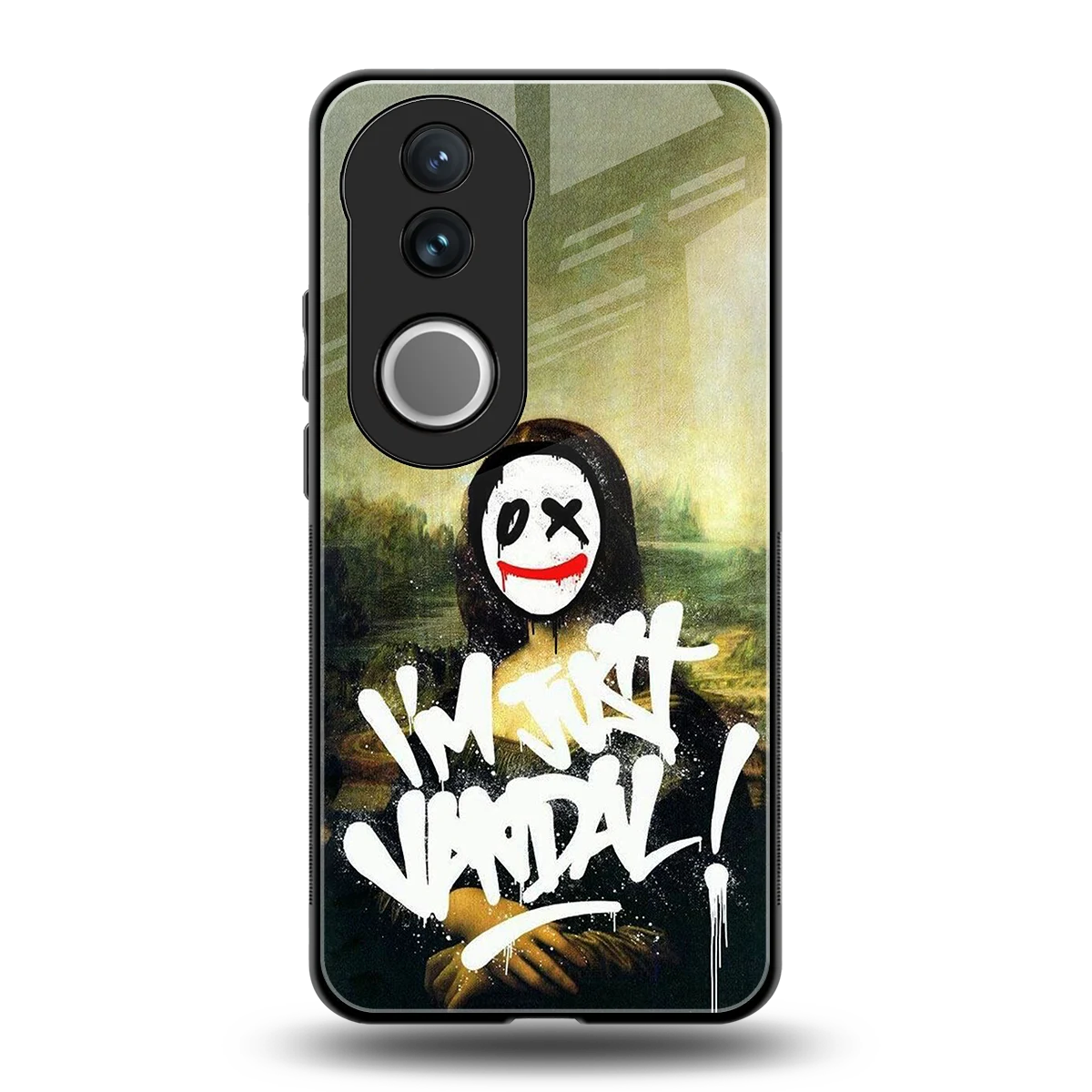 Joker Lisa back phone cover | glass case for vivo v50