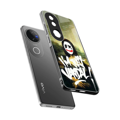 Joker Lisa sleek vivo v50 cover with tempered glass back and TPU edges