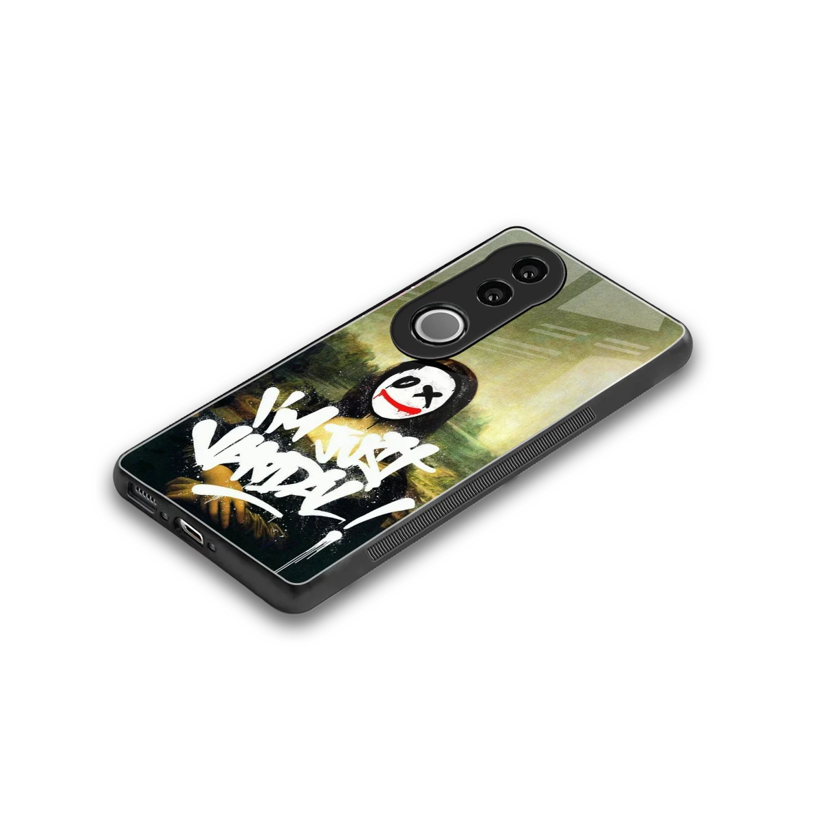 Joker Lisa stylish phone case for vivo v50 | glossy glass and slim fit