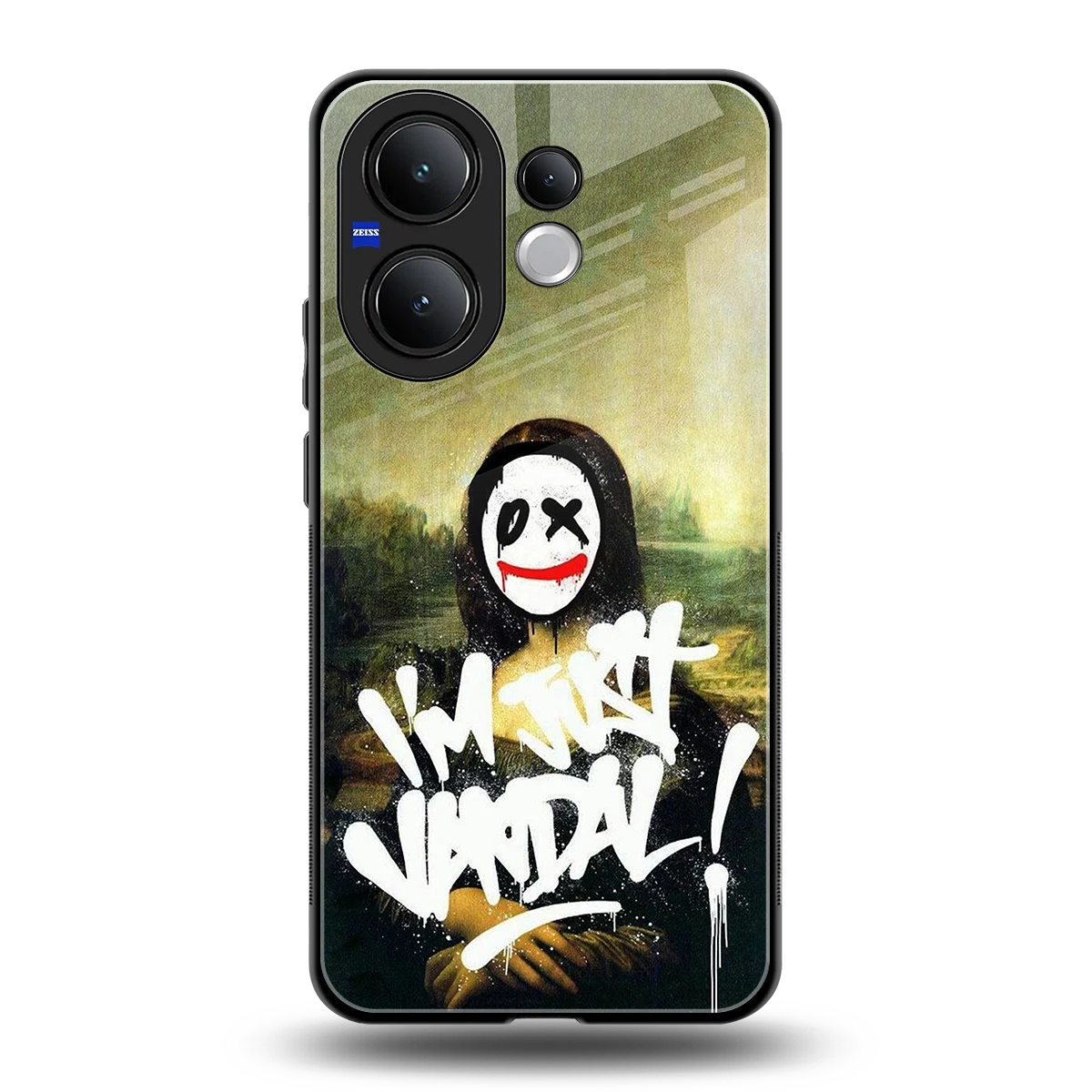 Joker Lisa back phone cover | glass case for vivo v60