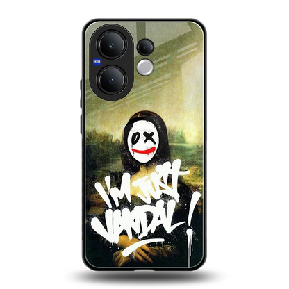 Joker Lisa back phone cover | glass case for vivo v60