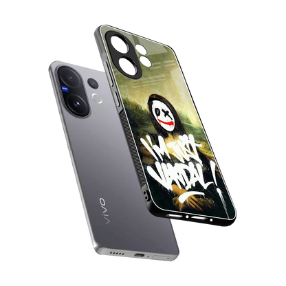 Joker Lisa sleek vivo v60 cover with tempered glass back and TPU edges