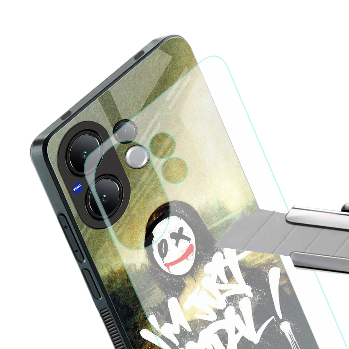 Joker Lisa stylish phone case for vivo v60 | glossy glass and slim fit