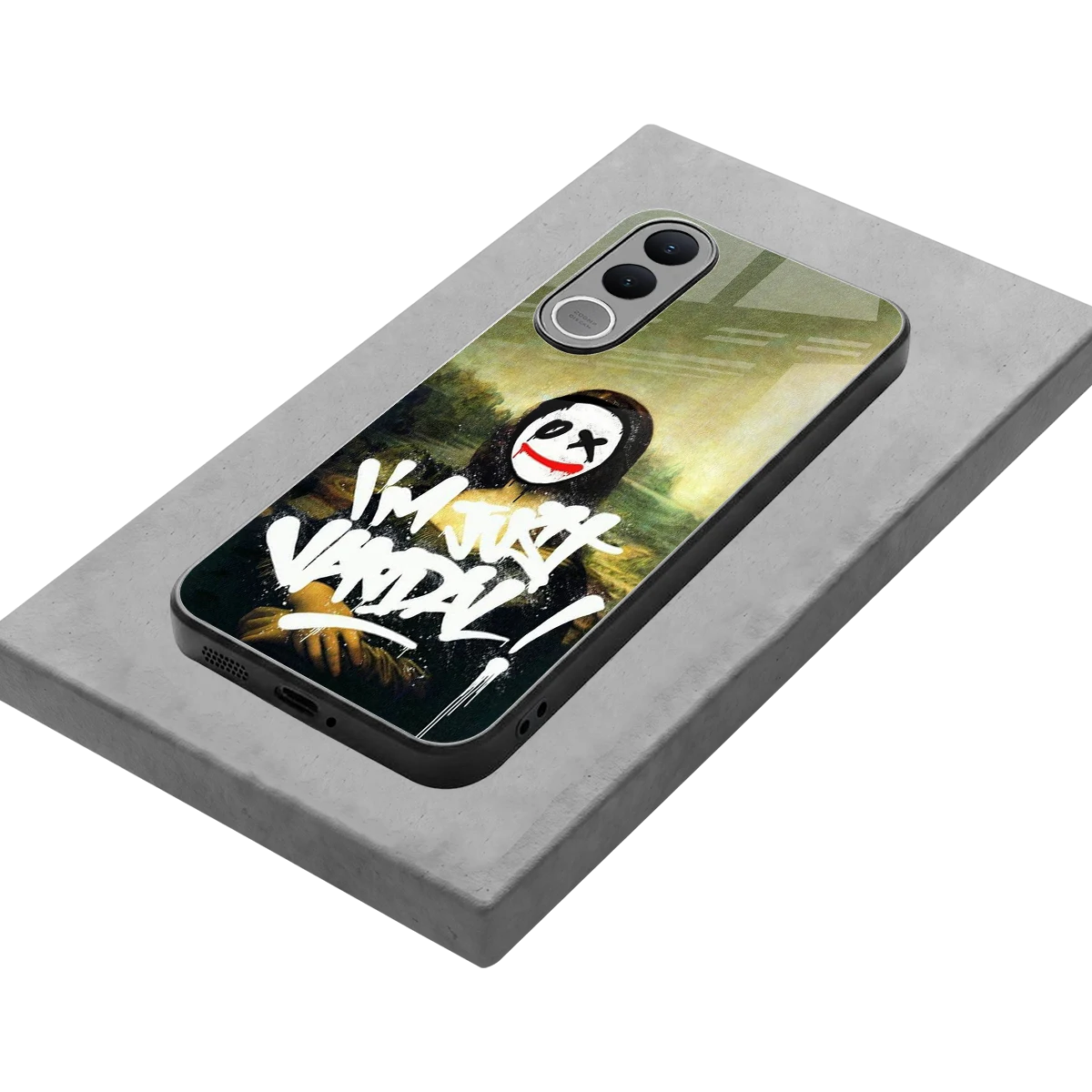 Joker Lisa stylish phone case for vivo v70 fe | glossy glass and slim fit