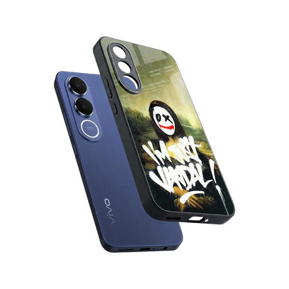 Joker Lisa sleek vivo v70 fe cover with tempered glass back and TPU edges