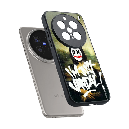 Joker Lisa sleek vivo x200 pro cover with tempered glass back and TPU edges