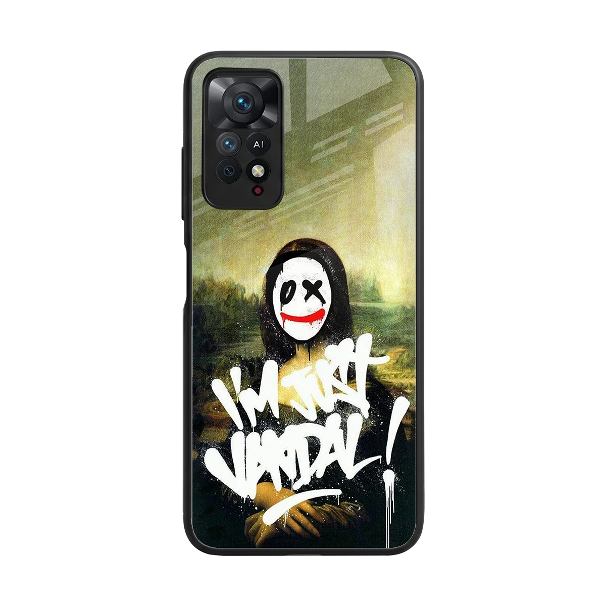 Joker Lisa back phone cover | glass case for redmi note 11 pro