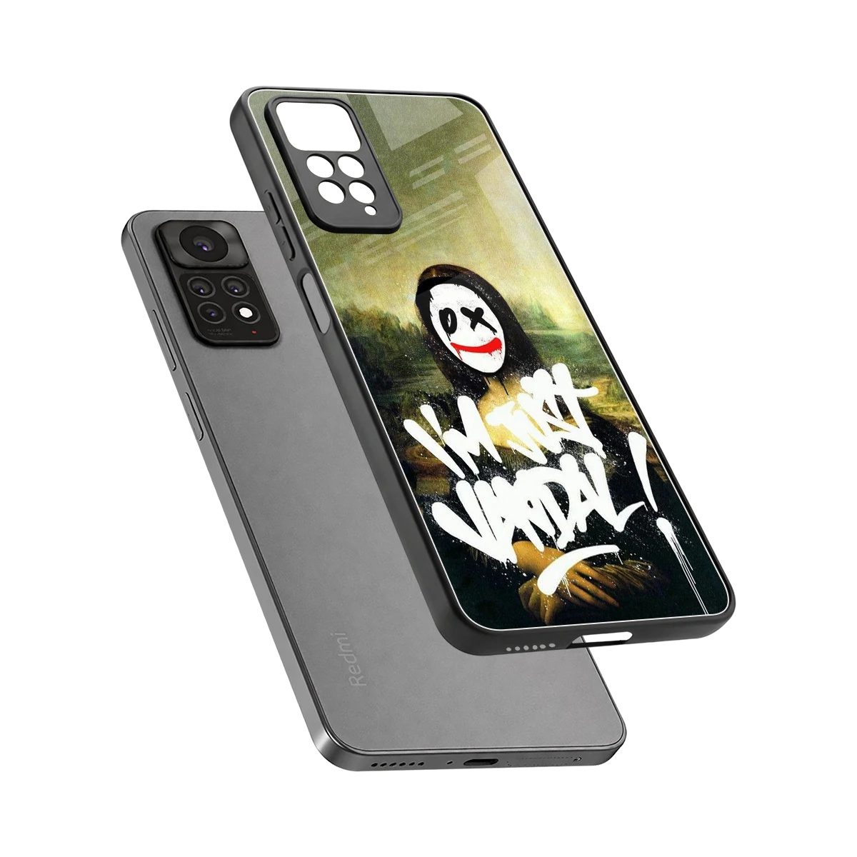 Joker Lisa sleek redmi note 11 pro cover with tempered glass back and TPU edges