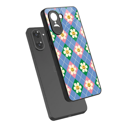 Joy Petals sleek oneplus nord ce5 5g cover with tempered glass back and TPU edges