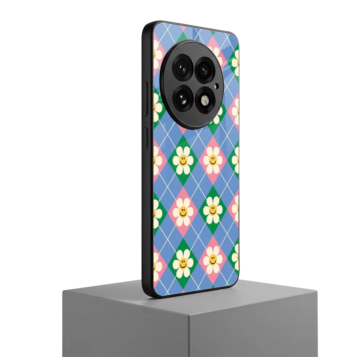 Joy Petals oneplus 13 mobile cover | shockproof glass phone case