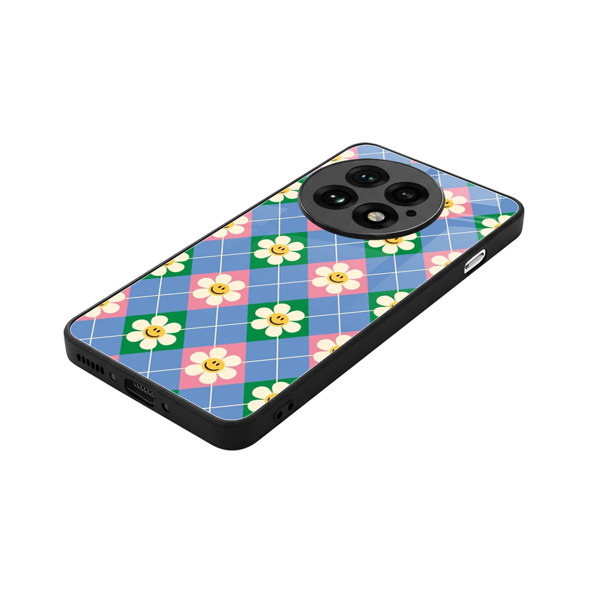 Joy Petals stylish phone case for oneplus 13 | glossy glass and slim fit