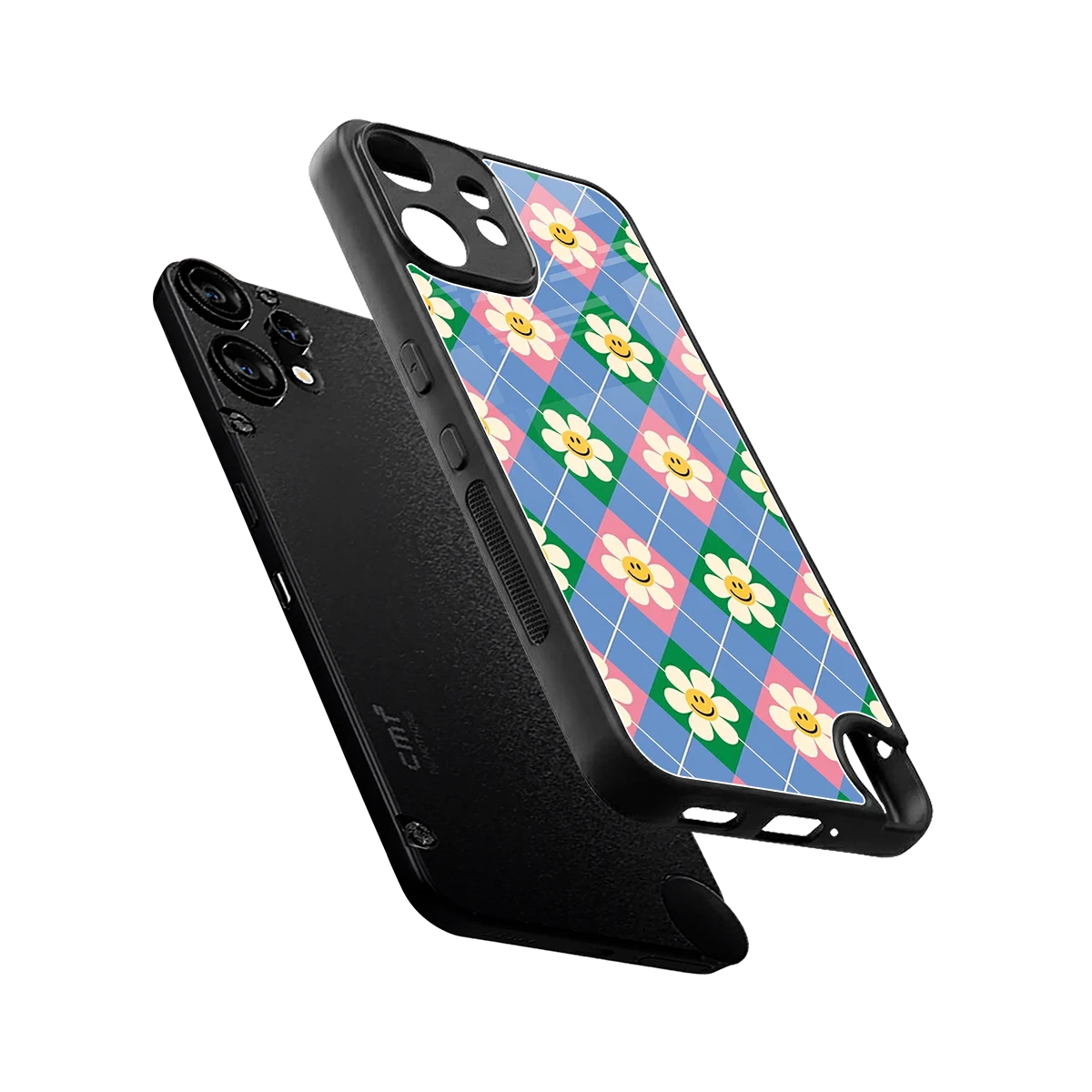 Joy Petals sleek cmf nothing phone 2 pro cover with tempered glass back and TPU edges