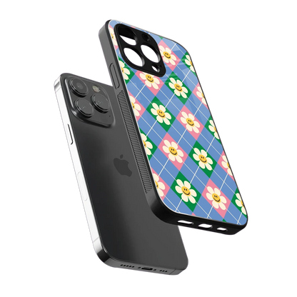 Joy Petals sleek iphone 13 pro cover with tempered glass back and TPU edges