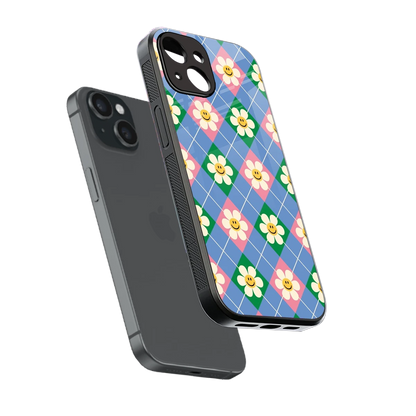 Joy Petals sleek iphone 13 cover with tempered glass back and TPU edges