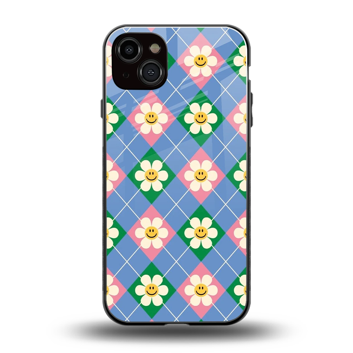 Joy Petals back phone cover | glass case for iphone 14 plus