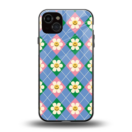 Joy Petals back phone cover | glass case for iphone 14 plus