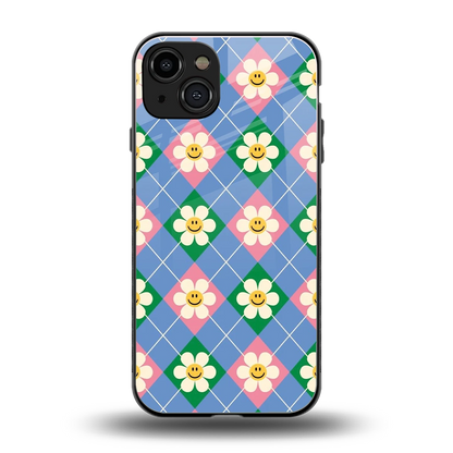 Joy Petals back phone cover | glass case for iphone 15