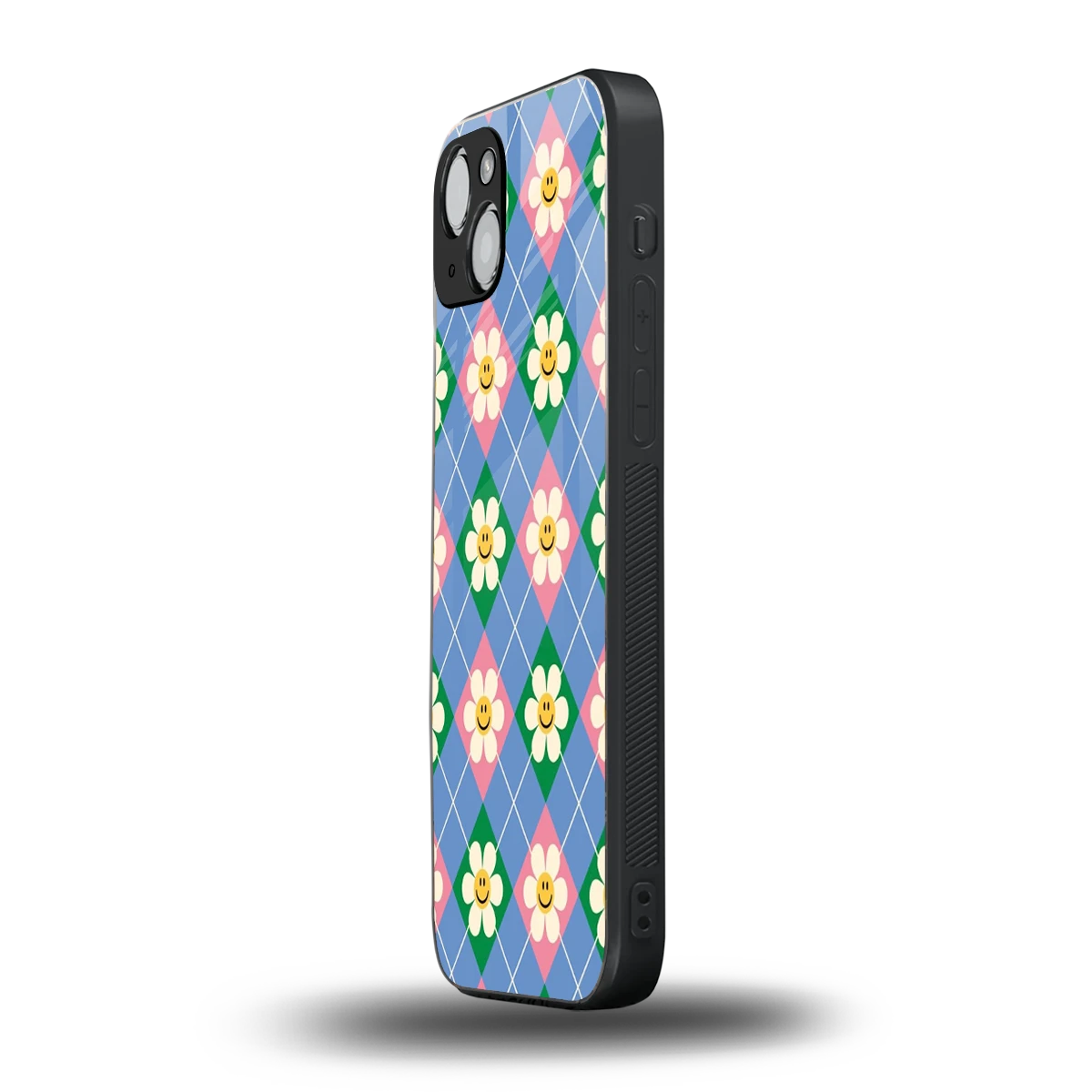 Joy Petals iphone 15 mobile cover | shockproof glass phone case