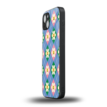 Joy Petals iphone 15 mobile cover | shockproof glass phone case