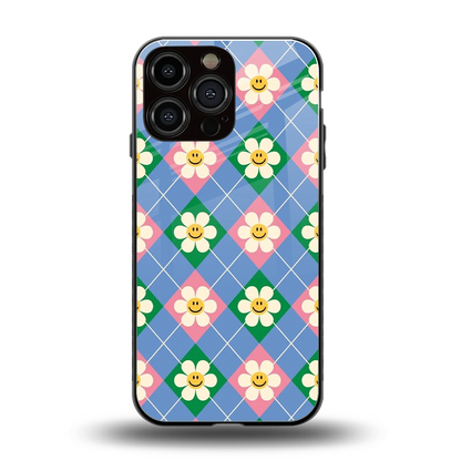 Joy Petals back phone cover | glass case for iphone 16 pro max