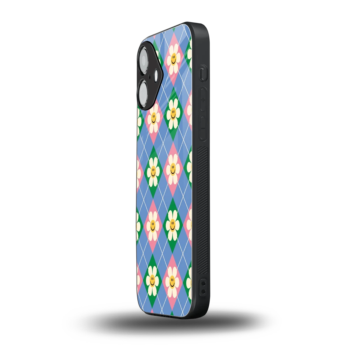 Joy Petals iPhone 16 mobile cover | shockproof glass phone case