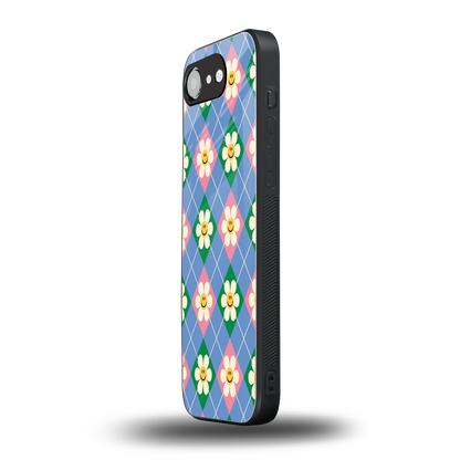 Joy Petals iphone 16e mobile cover | shockproof glass phone case