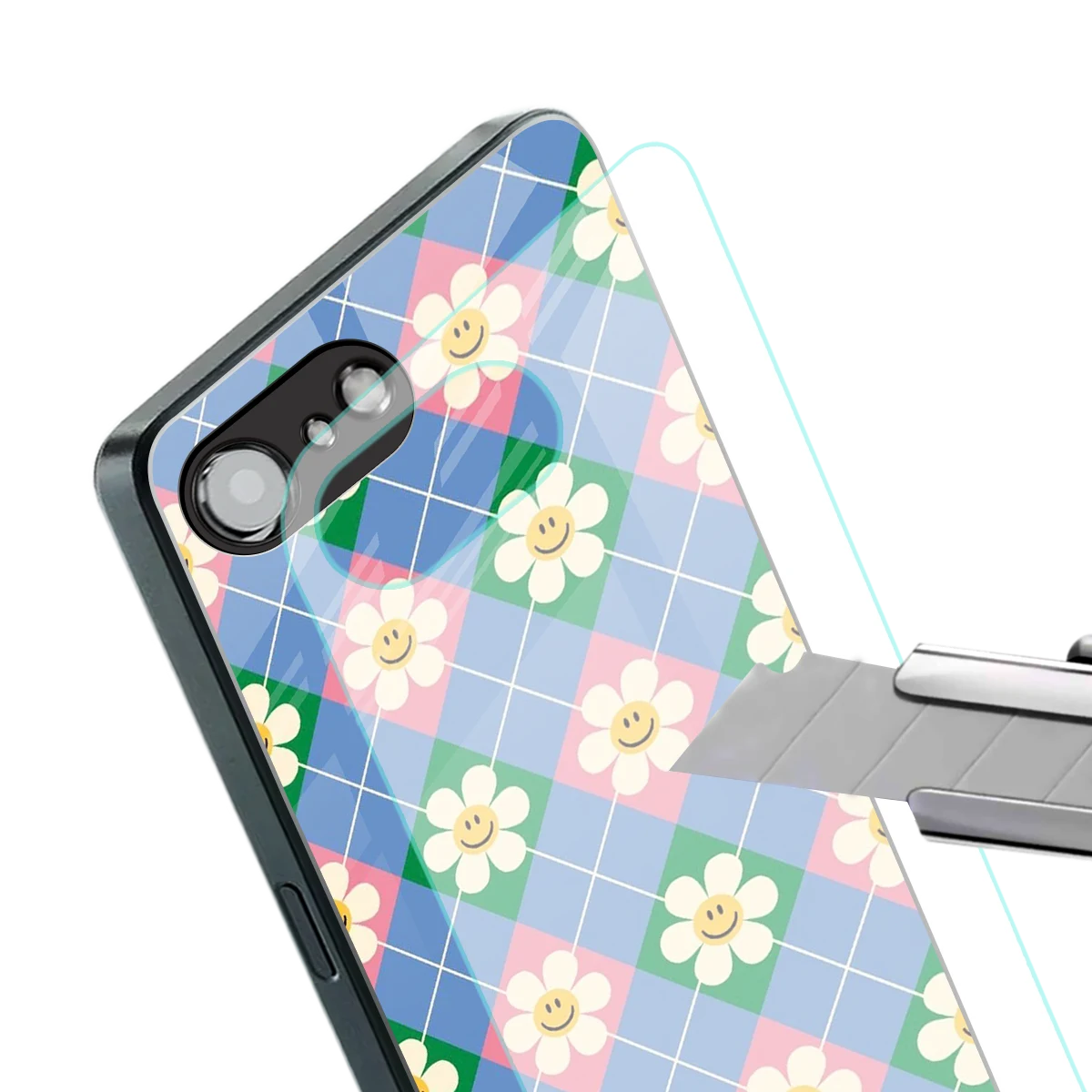 Joy Petals stylish phone case for iphone 16e | glossy glass and slim fit