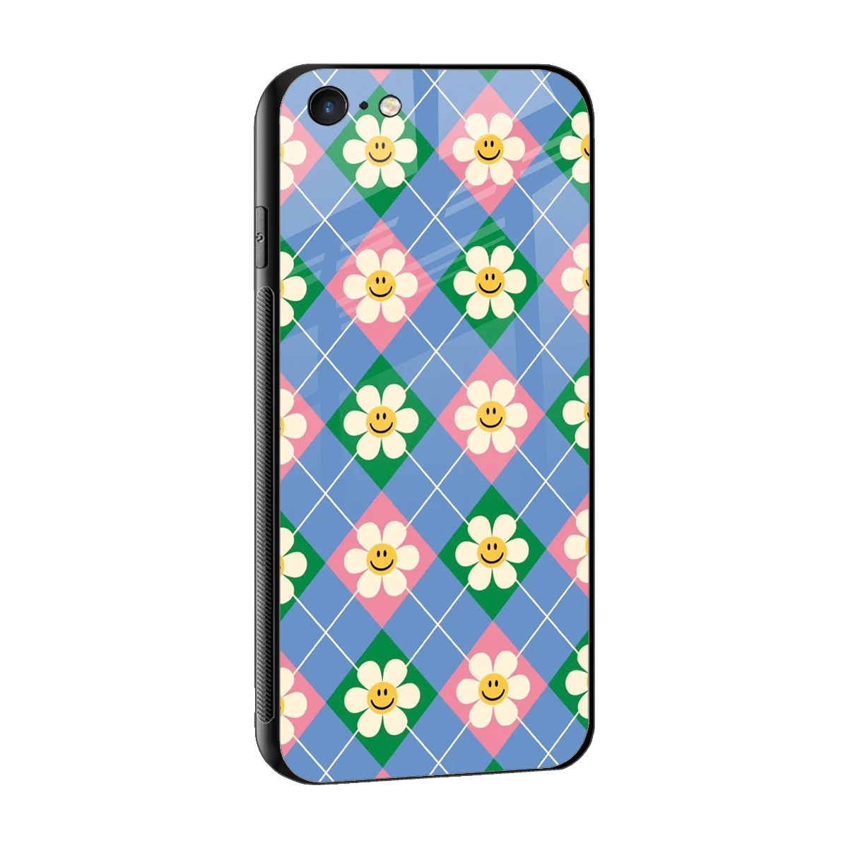 Joy Petals sleek iphone 6 cover with tempered glass back and TPU edges