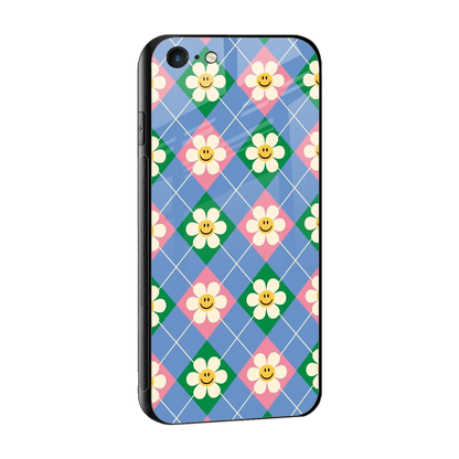 Joy Petals sleek iphone 6s cover with tempered glass back and TPU edges