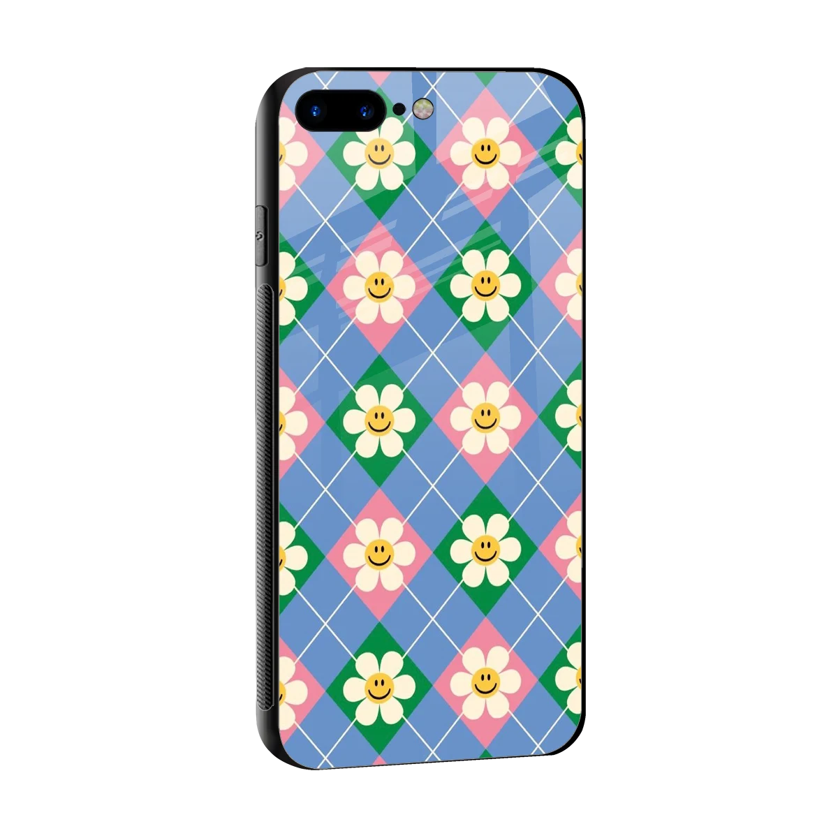 Joy Petals sleek iphone 8 plus cover with tempered glass back and TPU edges