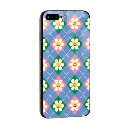 Joy Petals sleek iphone 8 plus cover with tempered glass back and TPU edges