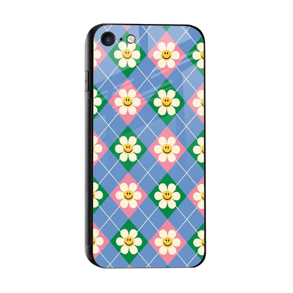 Joy Petals sleek iphone 7 cover with tempered glass back and TPU edges