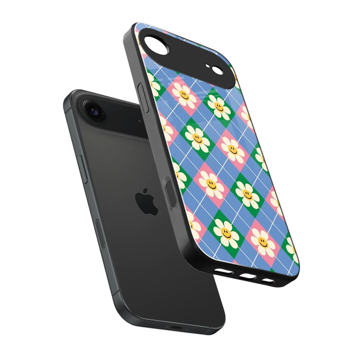 Joy Petals sleek iphone air cover with tempered glass back and TPU edges
