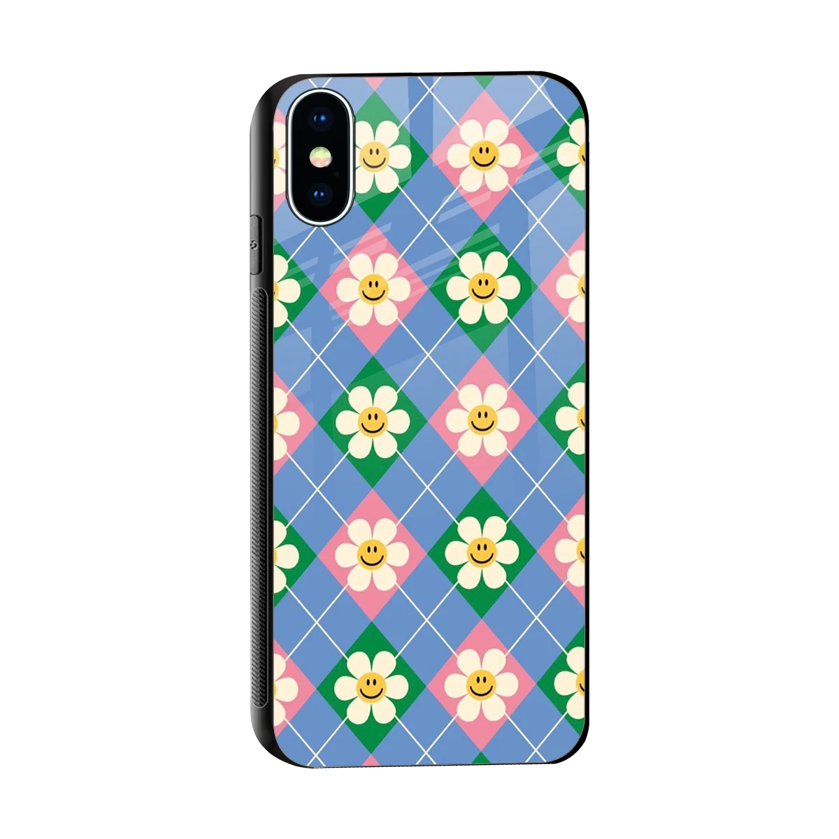 Joy Petals sleek iphone x cover with tempered glass back and TPU edges