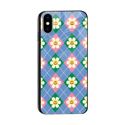 Joy Petals sleek iphone x cover with tempered glass back and TPU edges