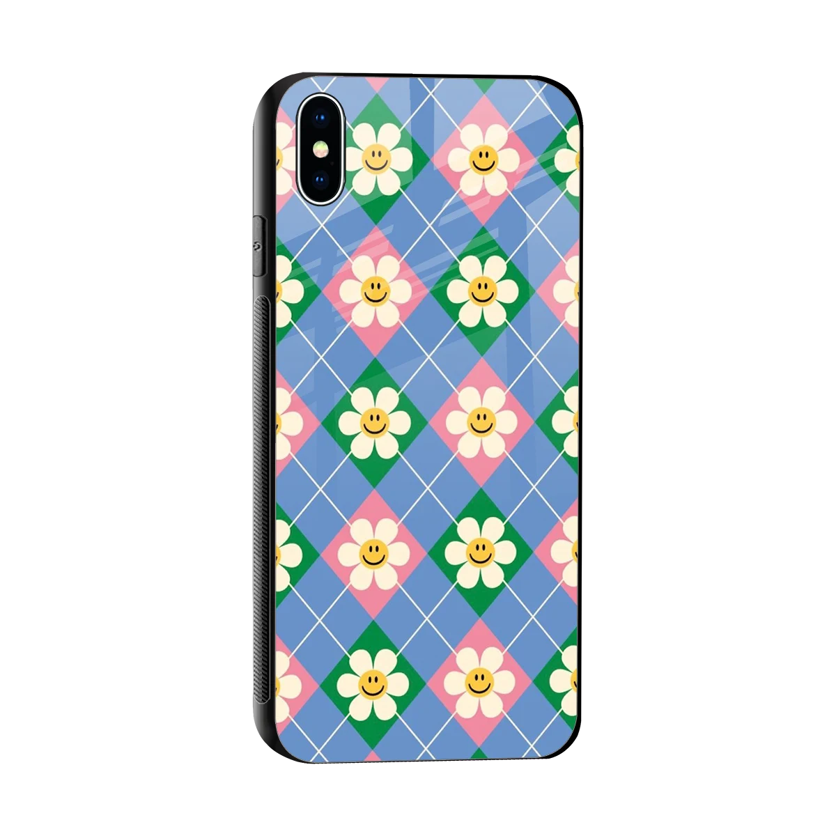 Joy Petals sleek iphone xs max cover with tempered glass back and TPU edges