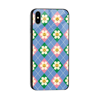 Joy Petals sleek iphone xs max cover with tempered glass back and TPU edges