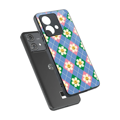 Joy Petals sleek motorola edge 40 neo 5g cover with tempered glass back and TPU edges