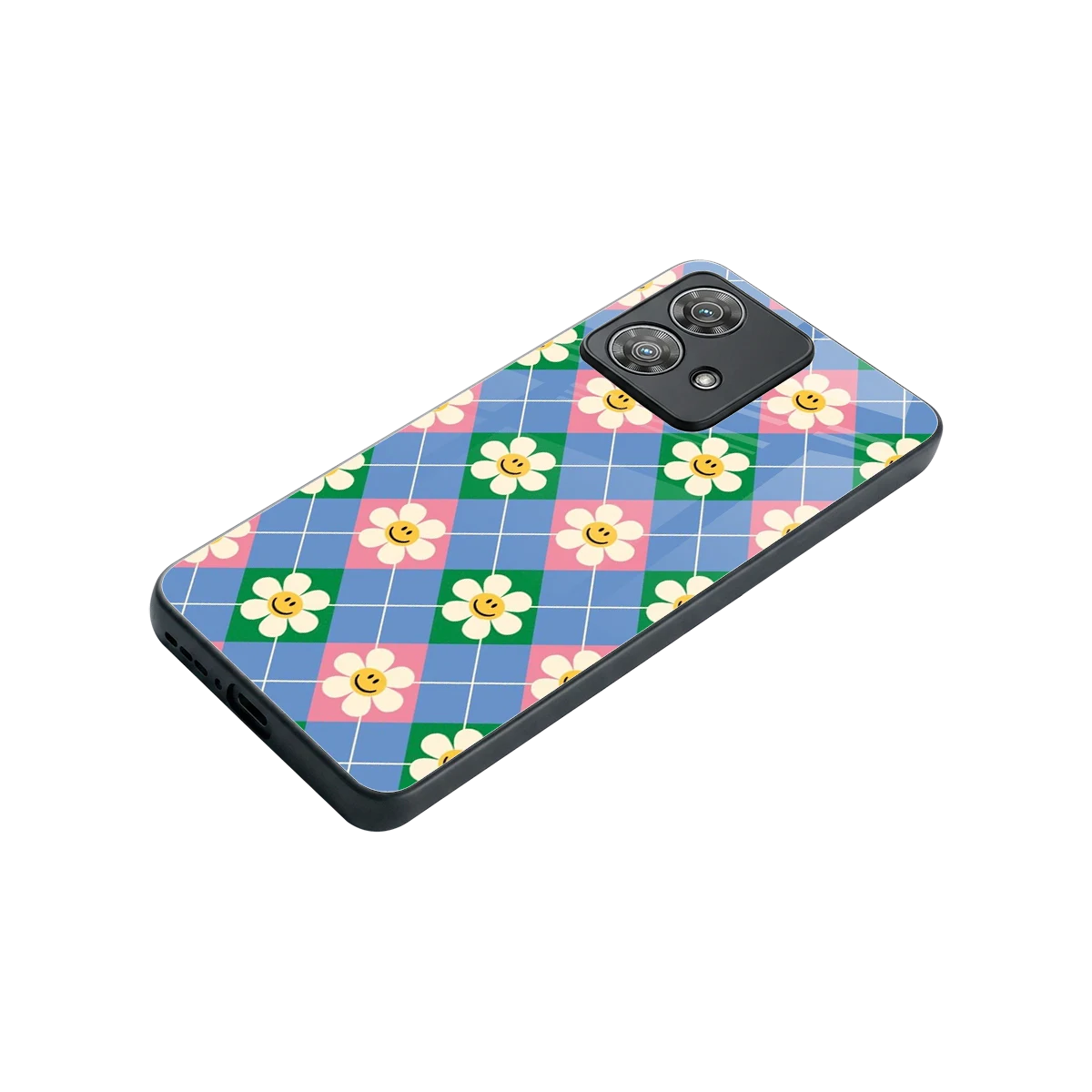 Joy Petals stylish phone case for motorola edge 40 neo 5g | glossy glass and slim fit