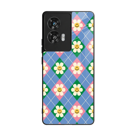 Joy Petals back phone cover | glass case for motorola edge 50 fusion