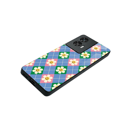 Joy Petals stylish phone case for motorola edge 50 fusion | glossy glass and slim fit