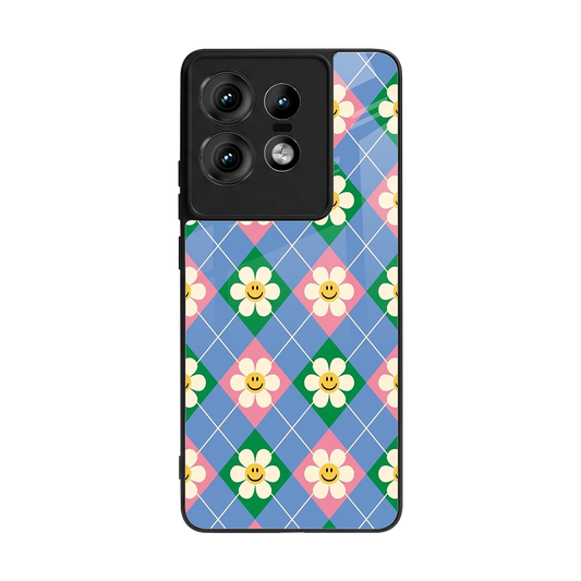 Joy Petals back phone cover | glass case for motorola edge 50 pro