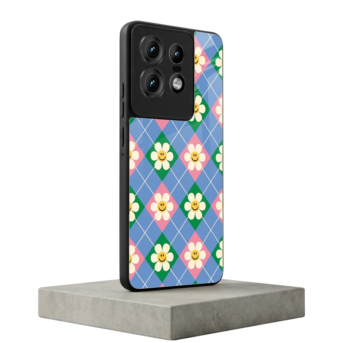 Joy Petals motorola edge 50 pro mobile cover | shockproof glass phone case