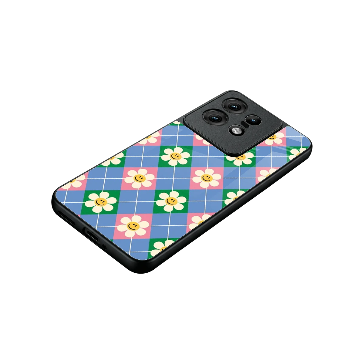 Joy Petals stylish phone case for motorola edge 50 pro | glossy glass and slim fit
