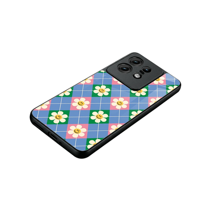 Joy Petals stylish phone case for motorola edge 50 pro | glossy glass and slim fit
