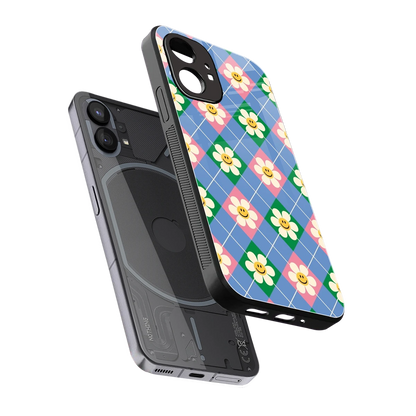 Joy Petals sleek nothing phone 1 cover with tempered glass back and TPU edges
